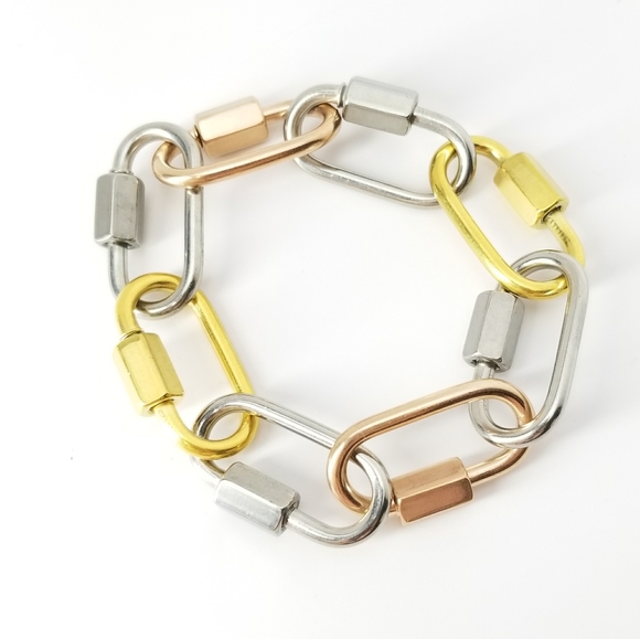 NWT Stainless Steel Carabiners Choker Lariat - Picture 10 of 10